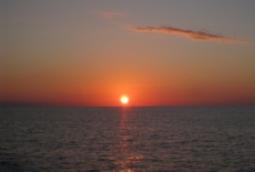 Offshore sunset