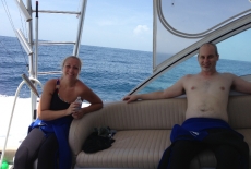 Relaxing from diving