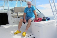 Rich relaxing after his dives